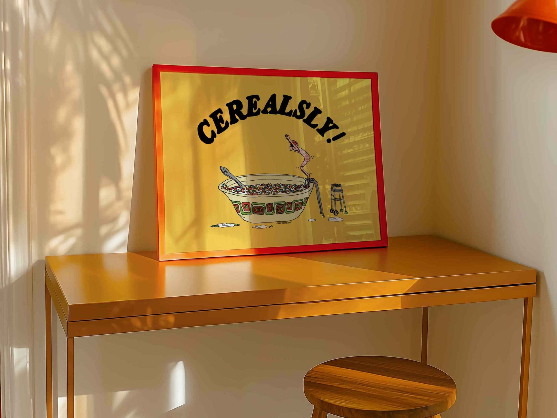 cerealsly retro wall art decor, displayed in context