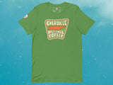cherokee national forest shirt, front, flat, blue sky background