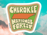 cherokee national forest sticker, cloud sky background