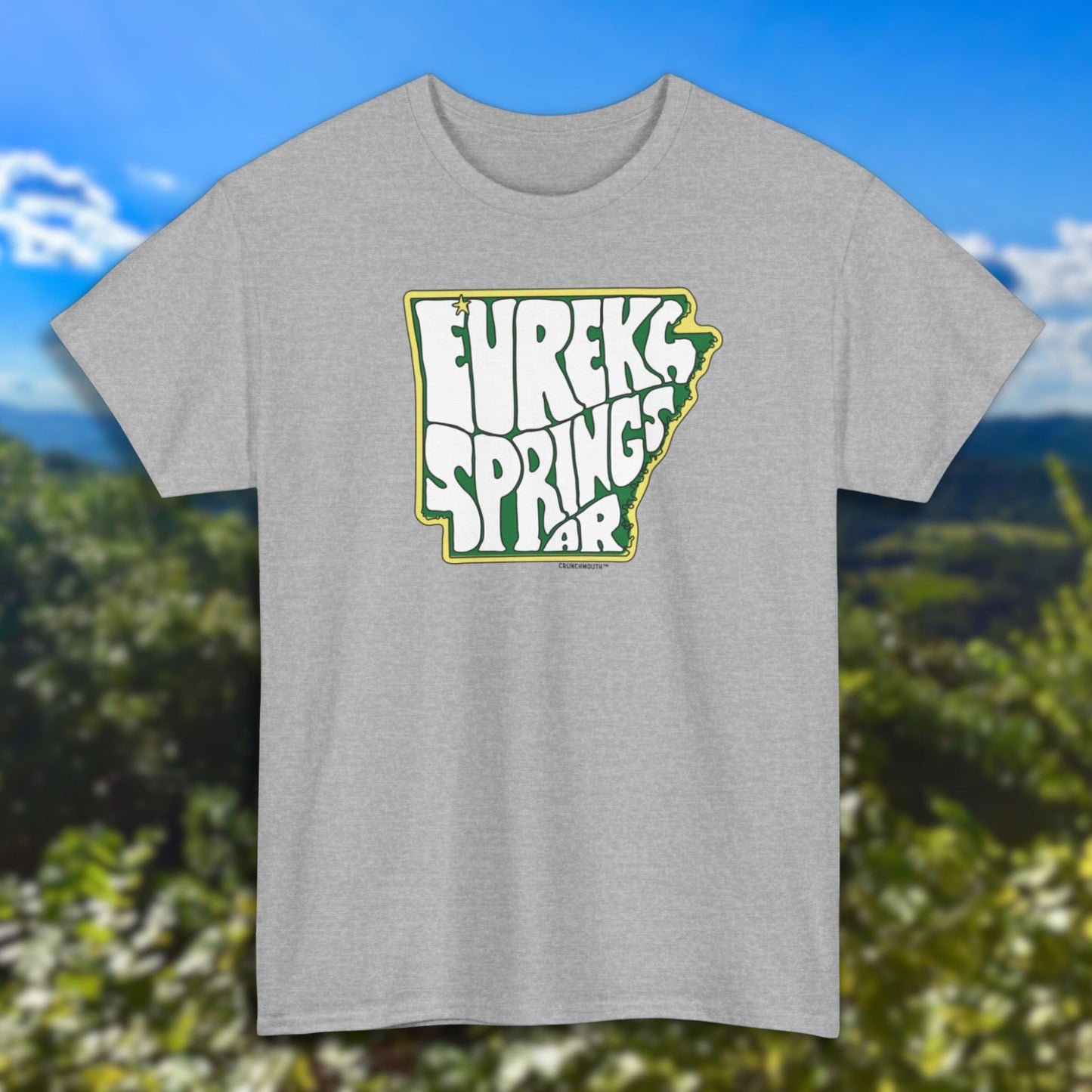 eureka springs shirt, sport grey color, nature background