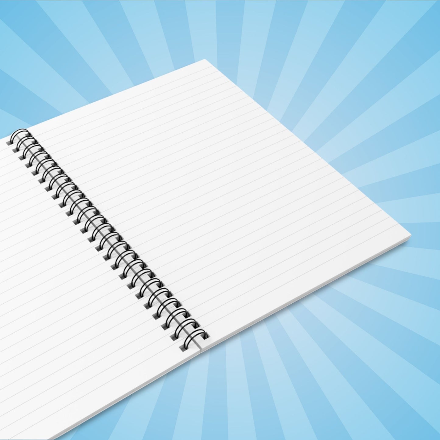 express yourself notebook, inside, sun rays design background