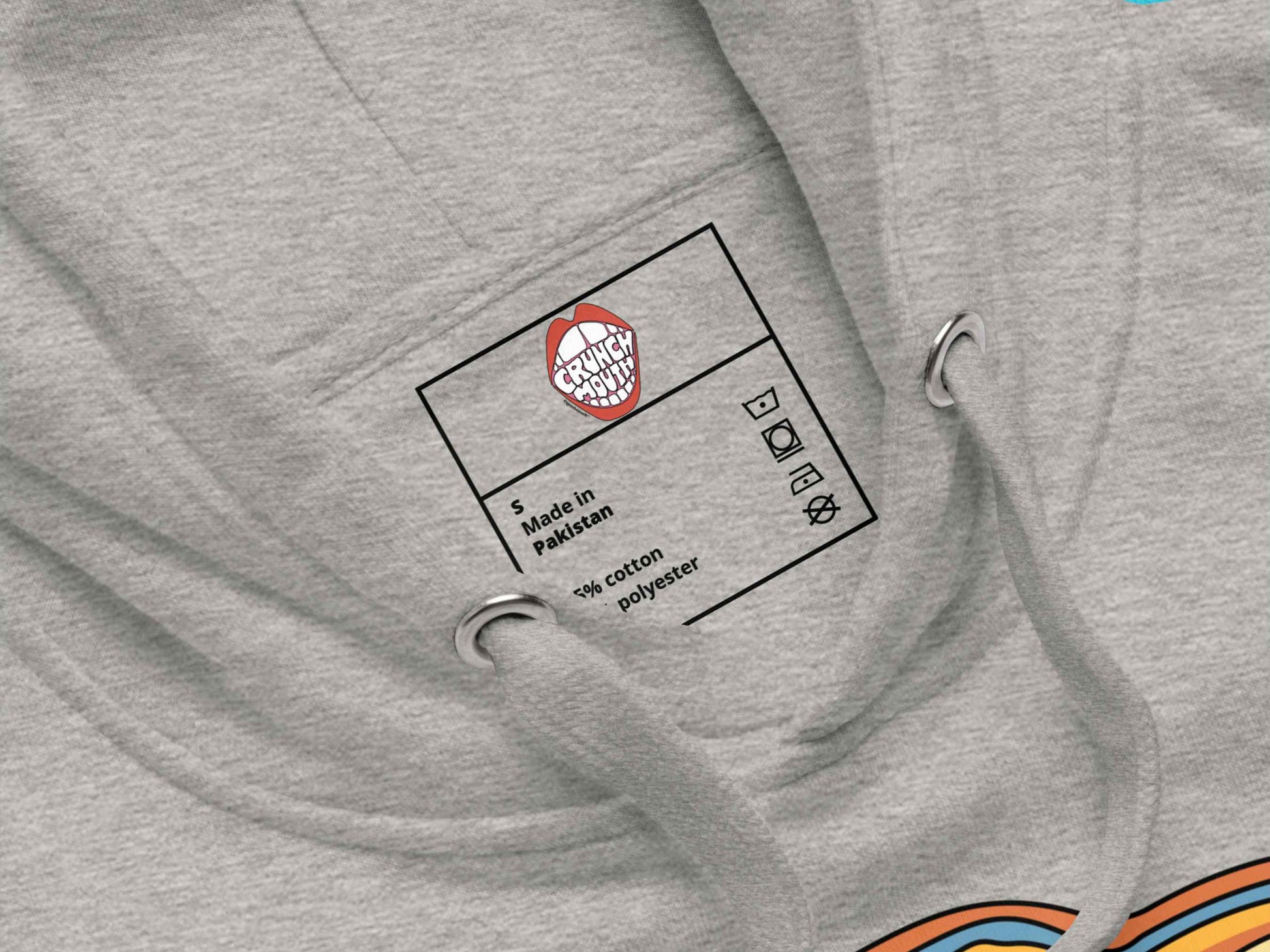 folly beach sweatshirt, pullover hoodie, label details