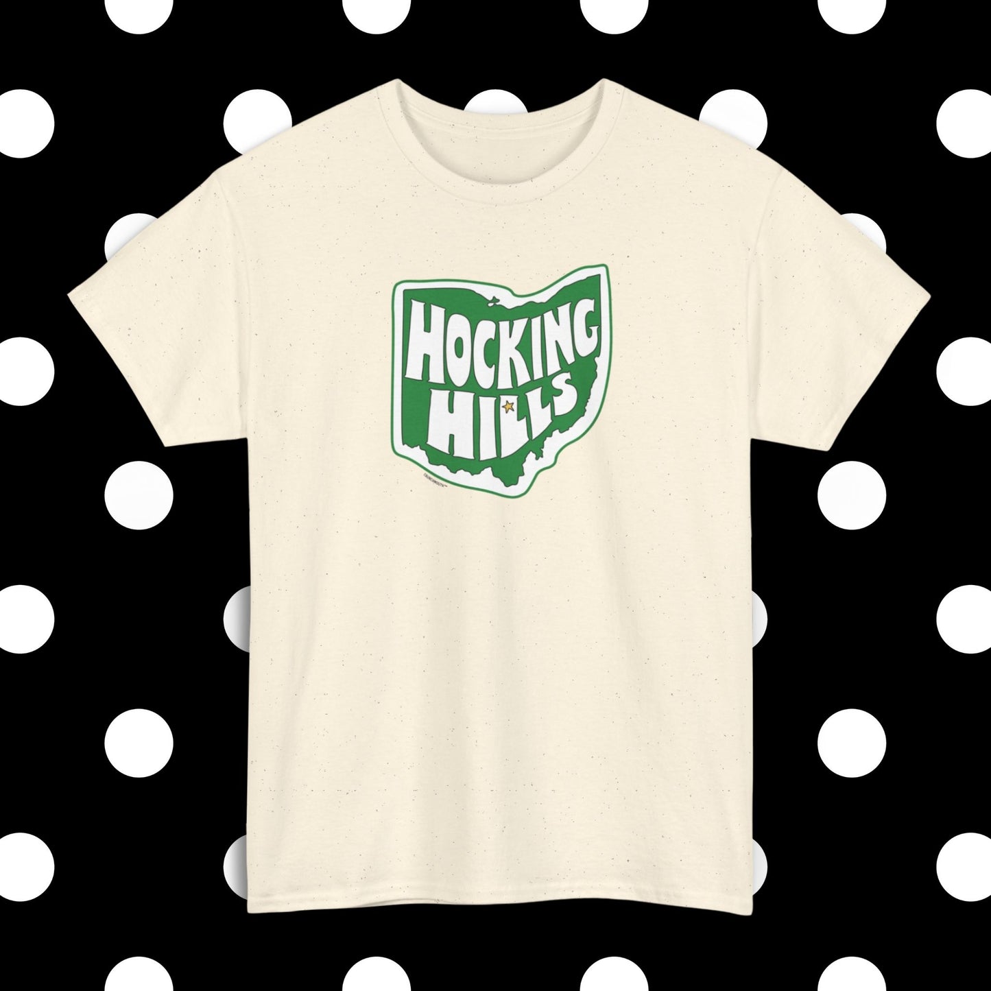 hocking hills ohio state park shirt, natural color, polka dots pattern design background