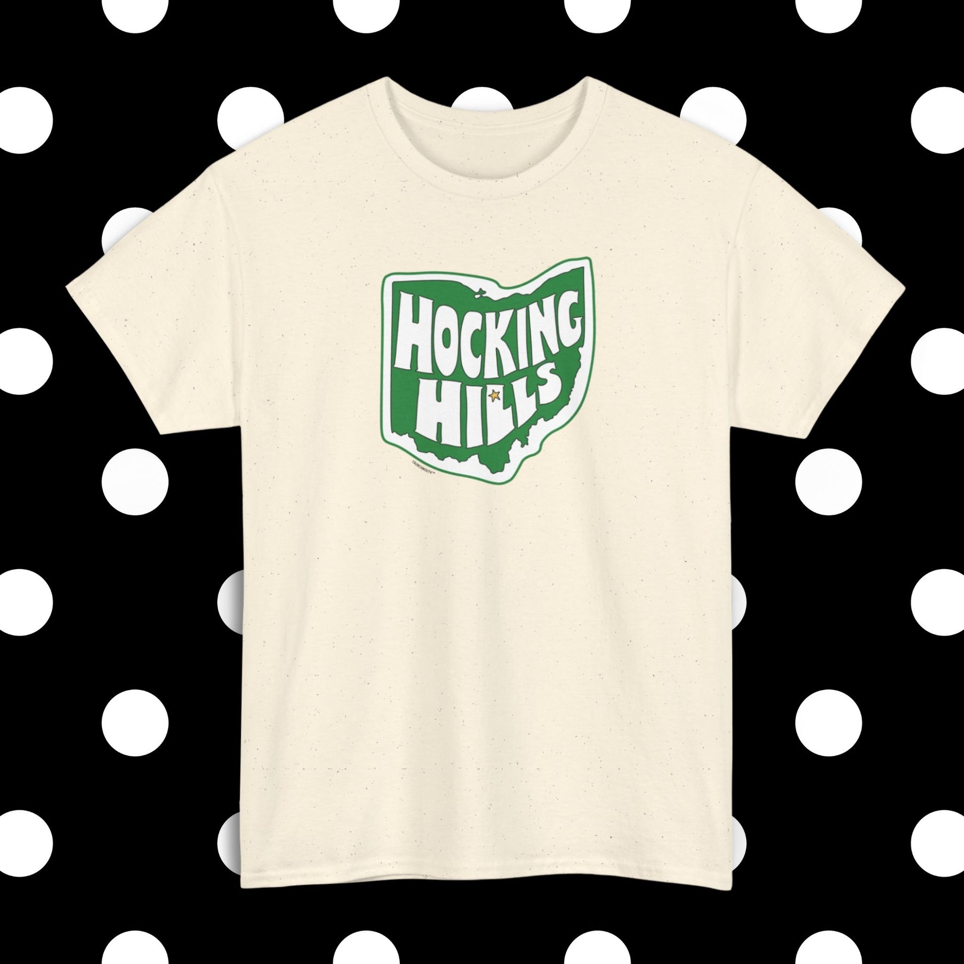 hocking hills ohio state park shirt, natural color, polka dots pattern design background