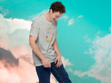 i need a miracle t-shirt, front right, male, cloud sky background