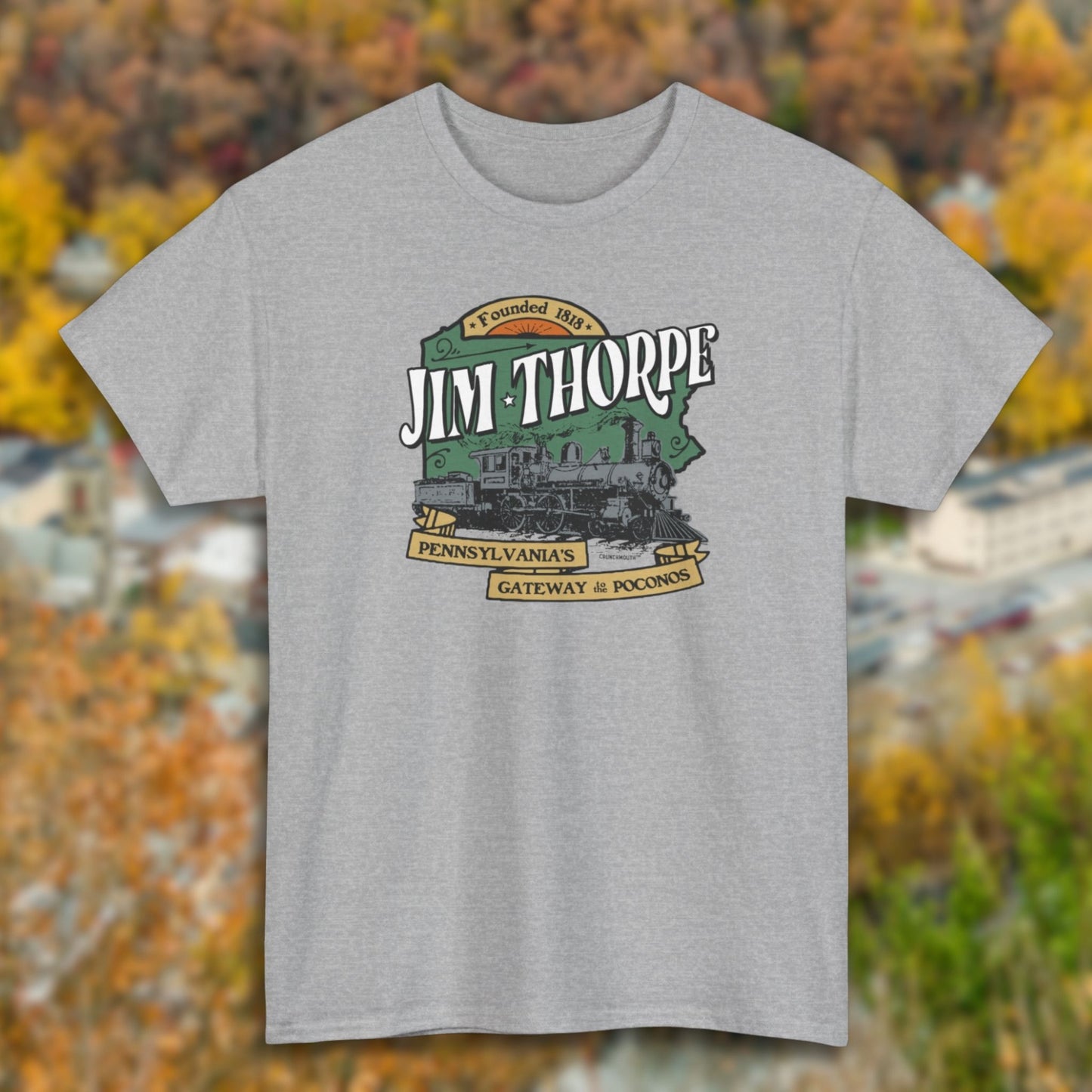 jim thorpe shirt, sport grey color, cityscape background