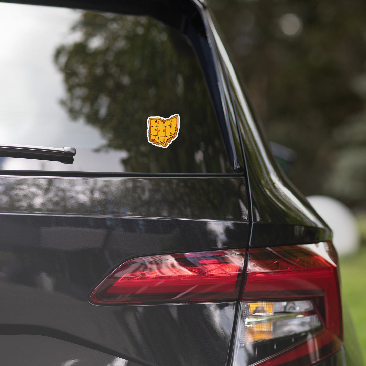 cincinnati ohio vinyl sticker displayed on vehicle