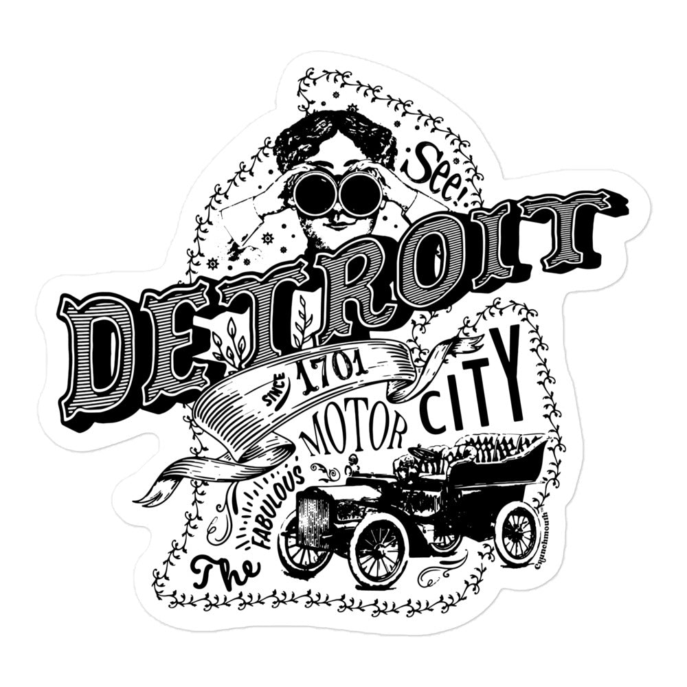 Detroit Vinyl Sticker | Motor City USA | Detroit Michigan
