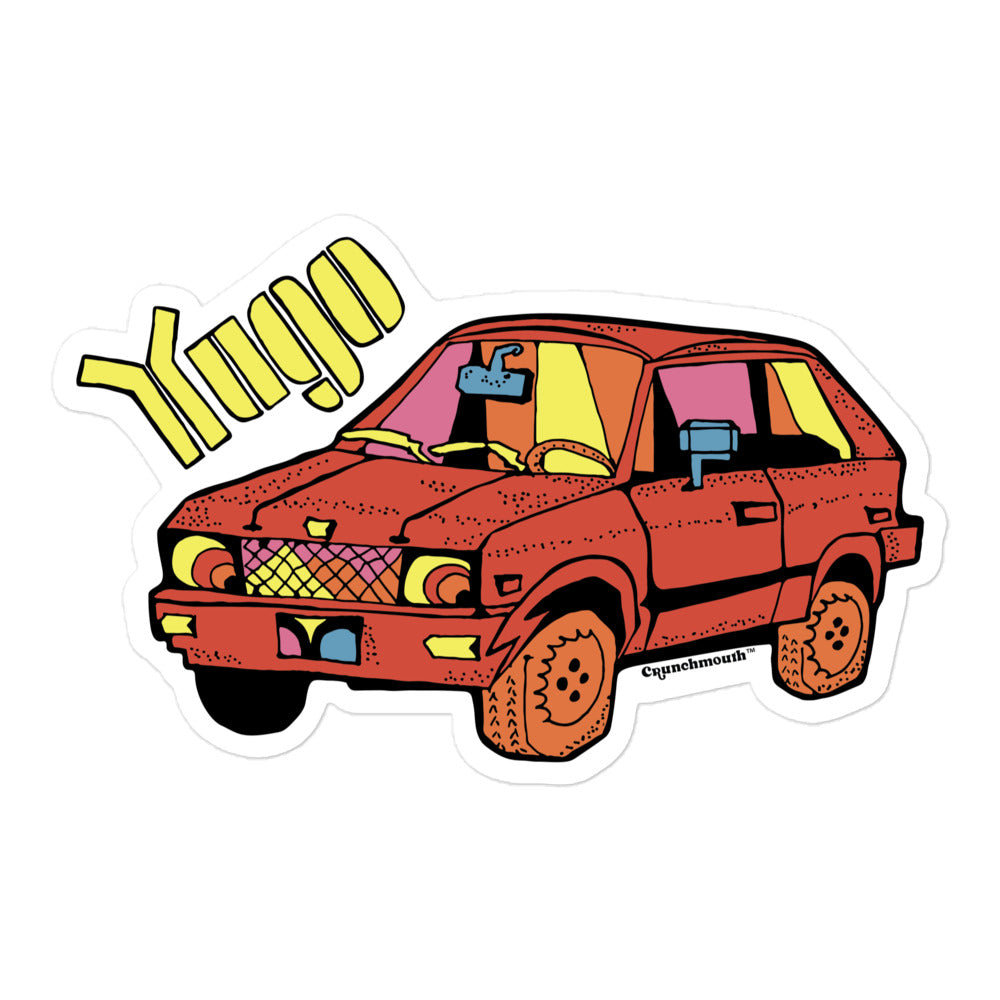 1986 yugo automobile vinyl sticker