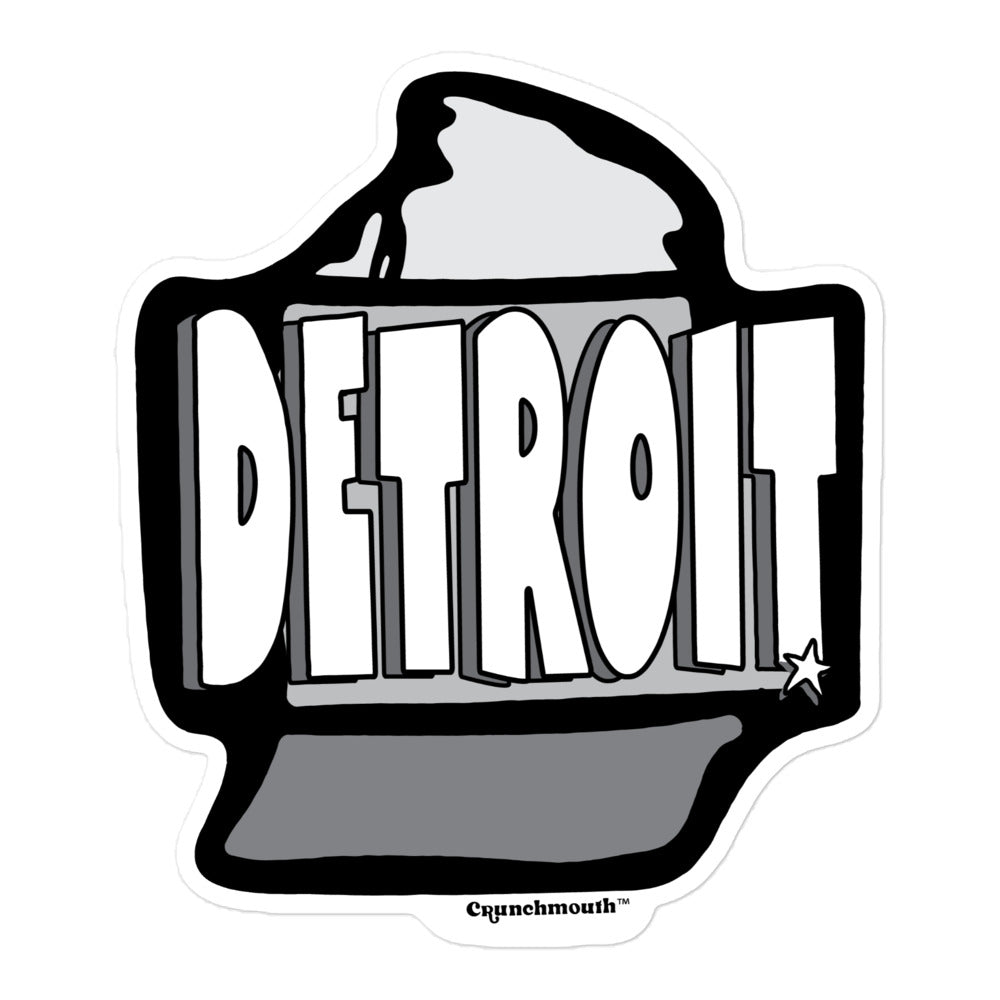 Detroit MI Vinyl Sticker | Detroit Michigan Vacation Decal | Perfect for Laptops, Water Bottles +++