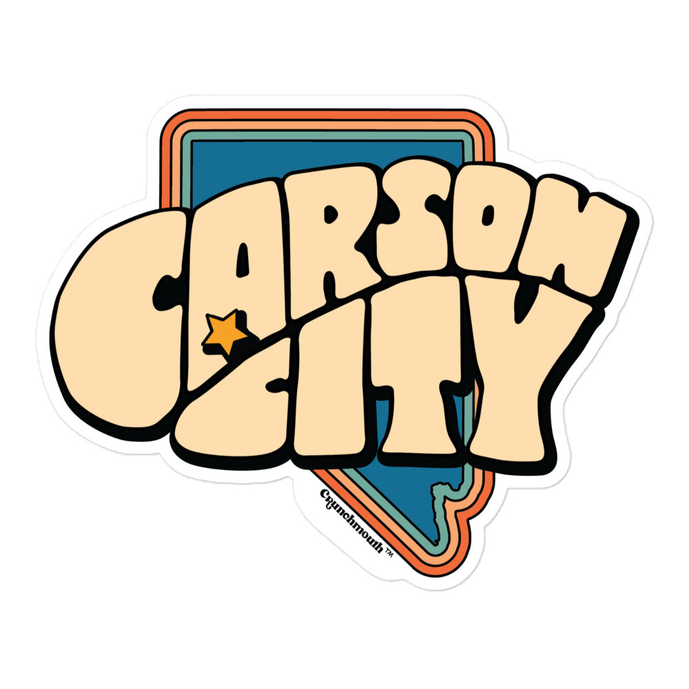 carson city nevada retro road trip decal