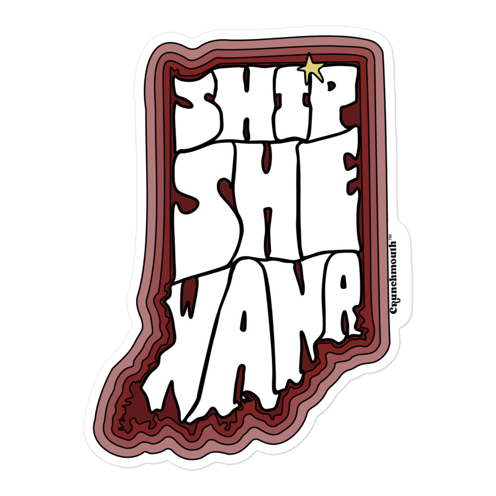 shipshewana indiana vintage style water bottle sticker