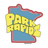 park rapids mn laptop sticker, plain white background