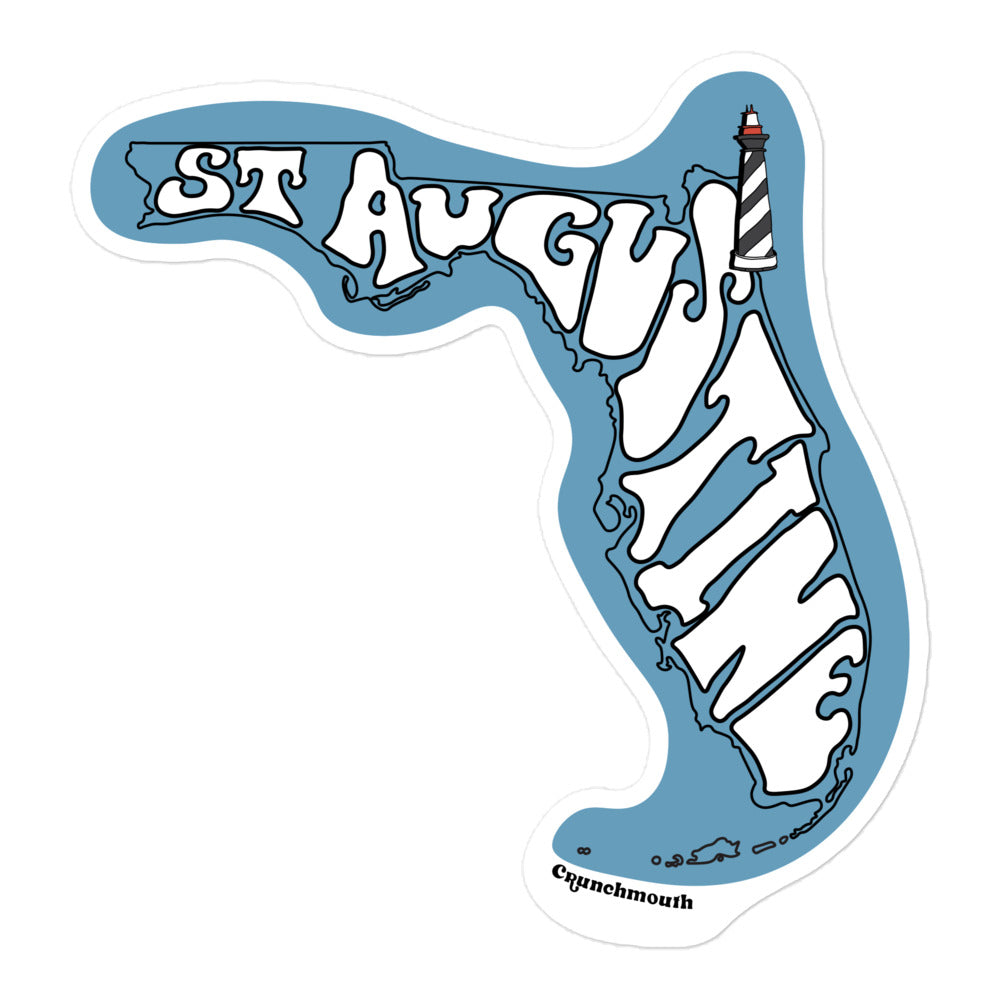 st augustine florida laptop sticker, plain white background