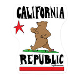california republic sticker, plain white background