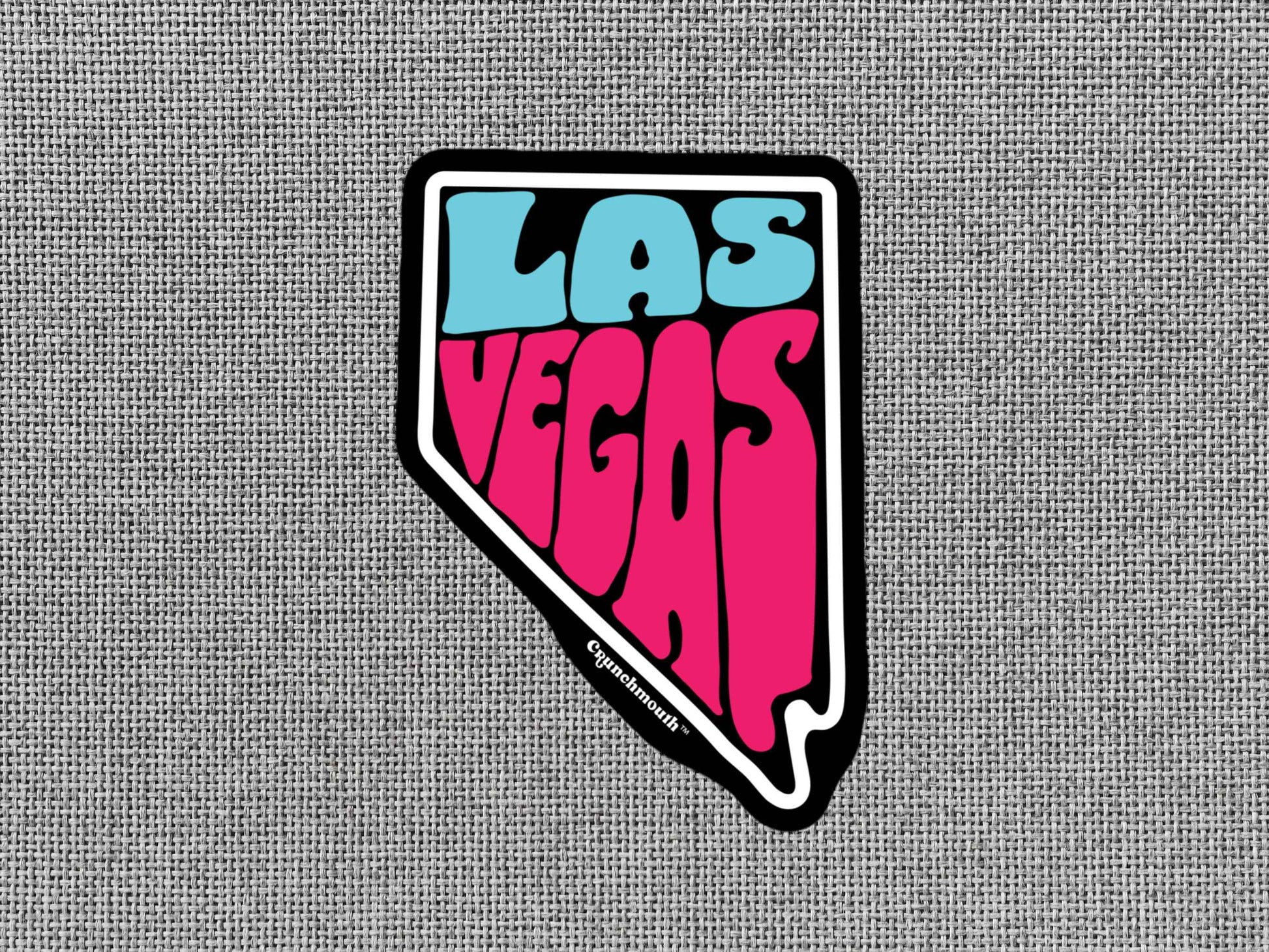 las vegas sticker, travel luggage stickers, gray textured background