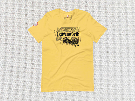 leavenworth shirt, flat, front, white textured background