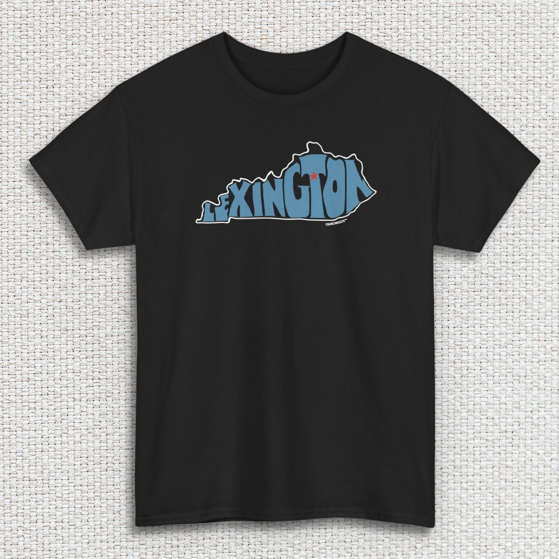 lexington kentucky shirt, black color, textured fabric background