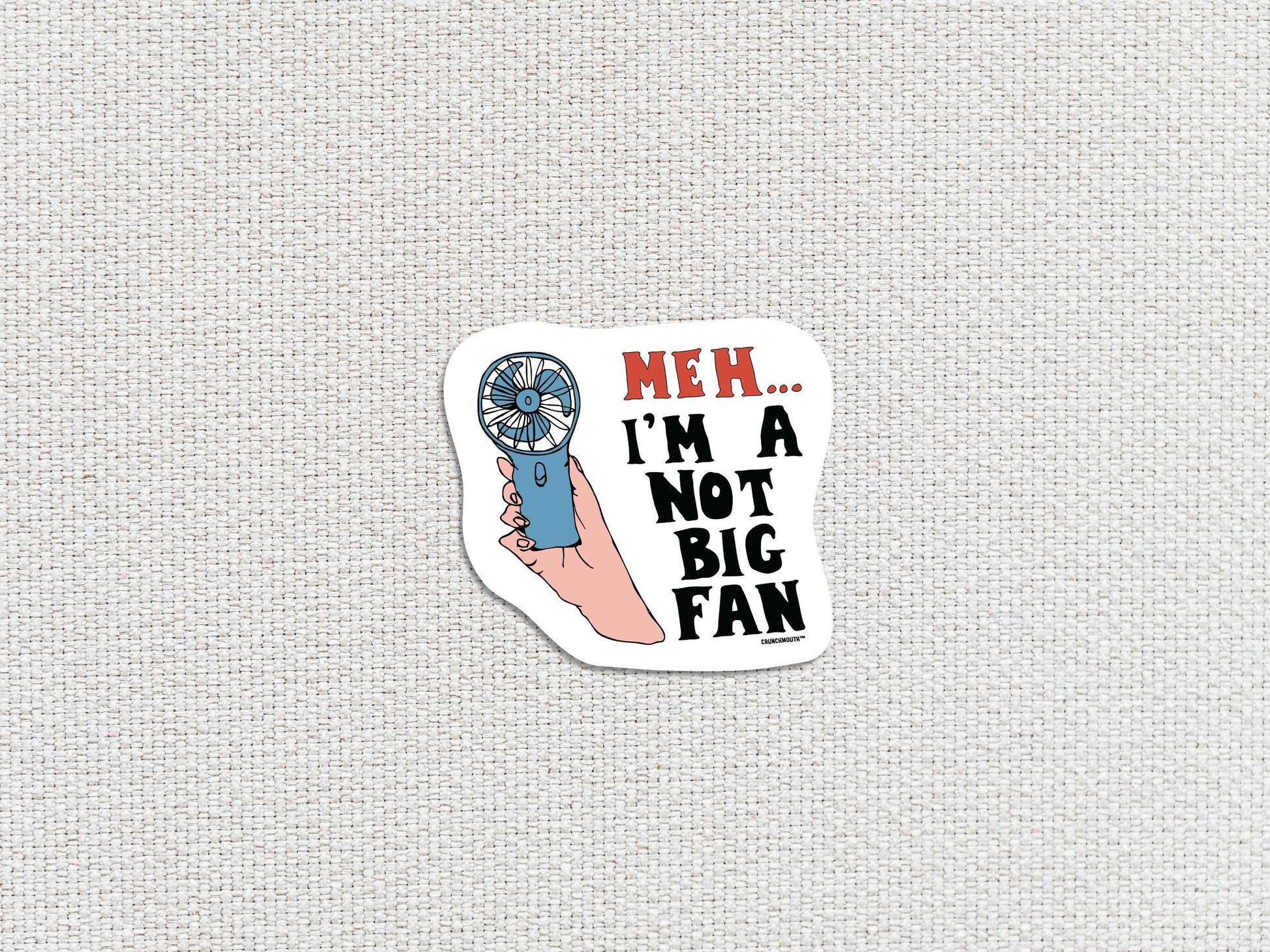 meh...i'm not a big fan sticker, white textured background