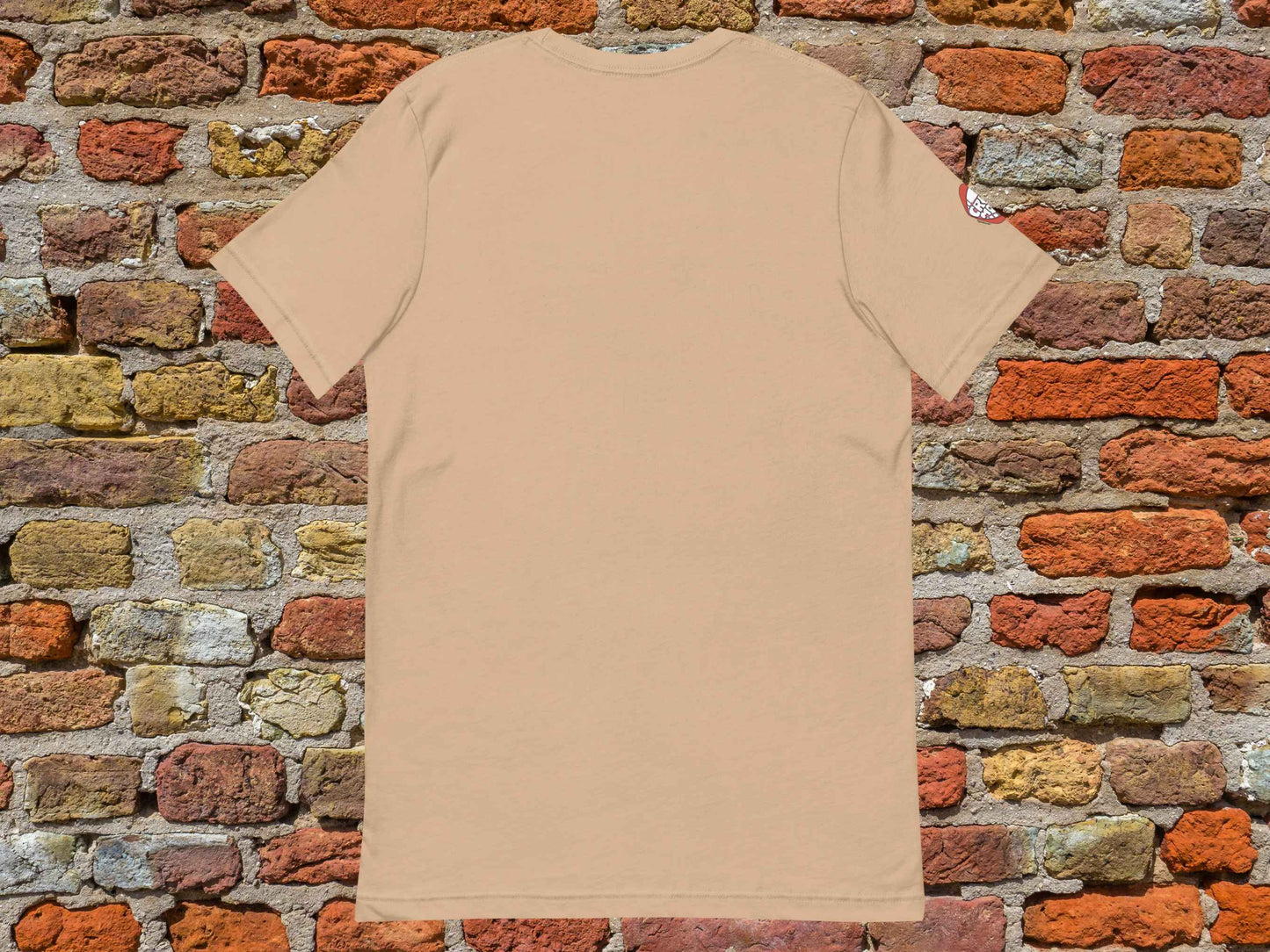 natchitoches la shirt, souvenir t shirts, flat, back, red brick wall background