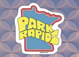 park rapids minnesota water bottle sticker, geometric pattern background