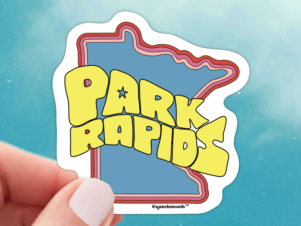 park rapids mn laptop sticker, sky background