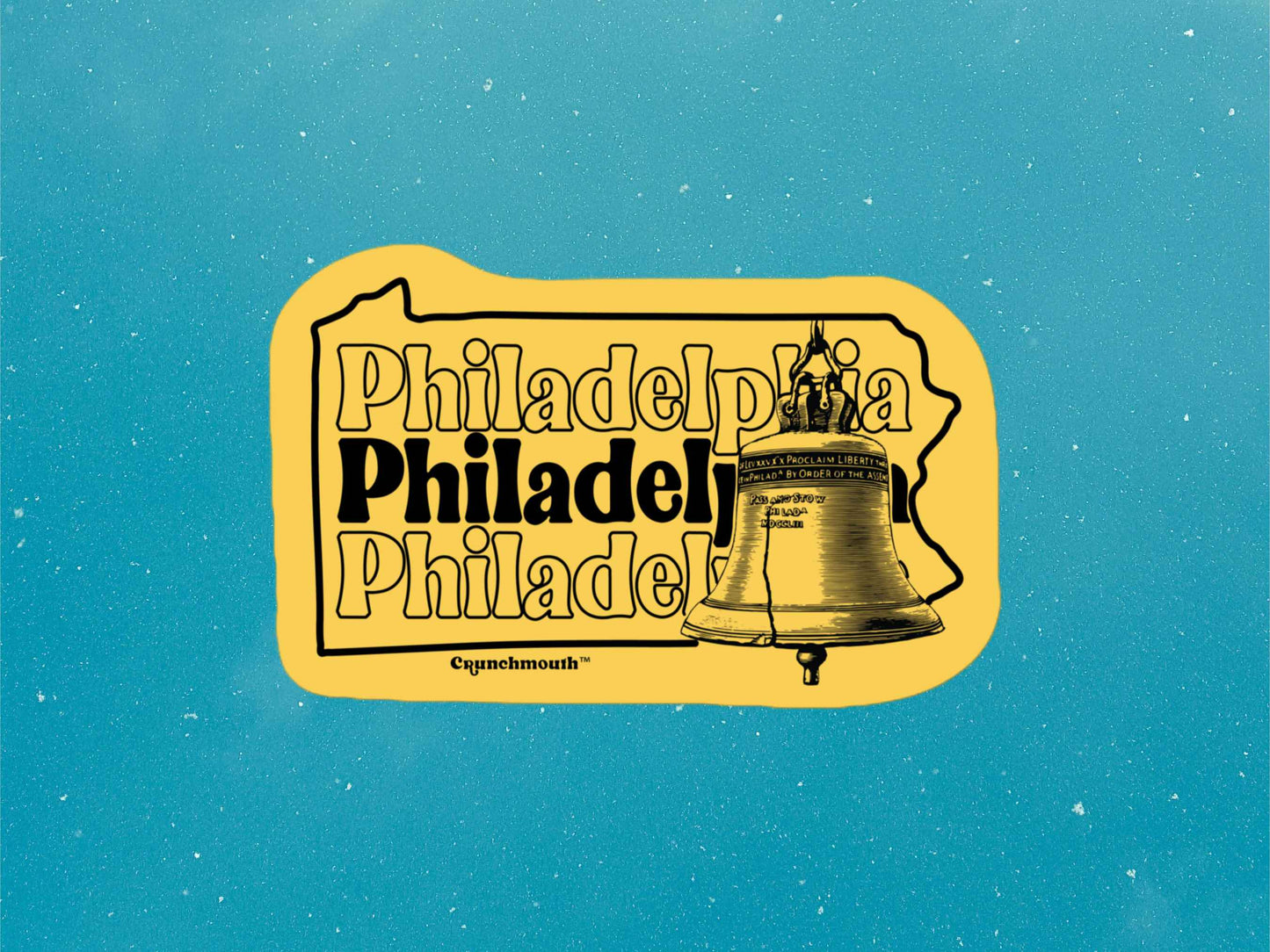 philadelphia sticker, travel luggage stickers, blue sky background