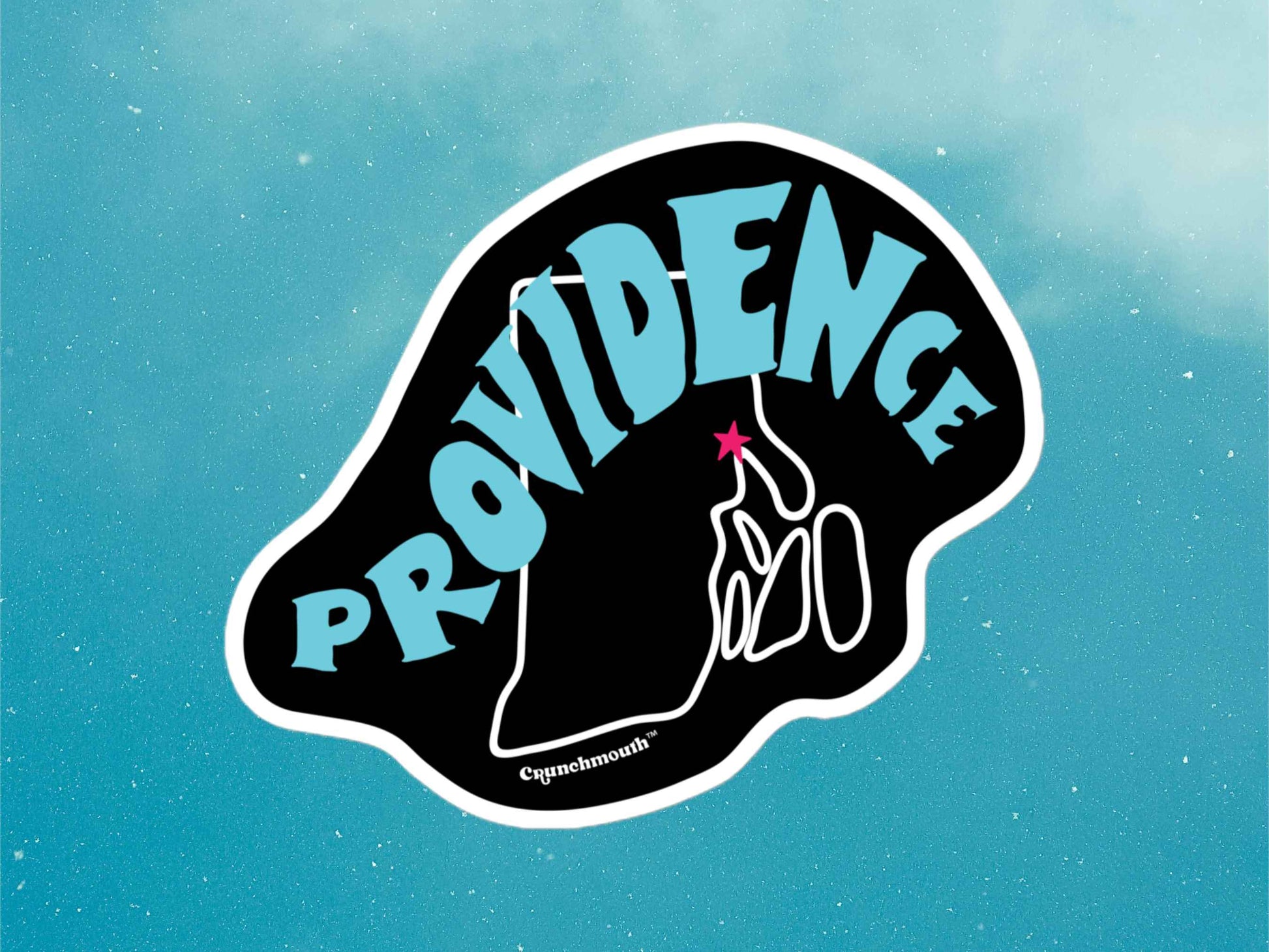 providence sticker, blue sky background