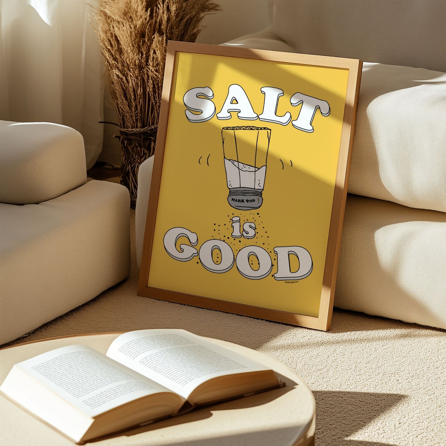 salt is good kjv Scripture verse kitchen sign, displayed in context