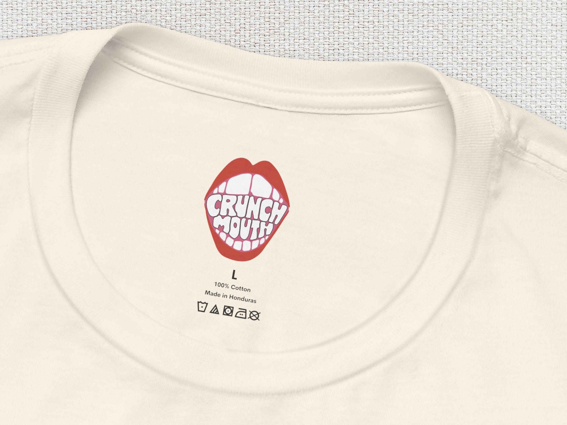 screw the algorithm t shirt, inner neck label background