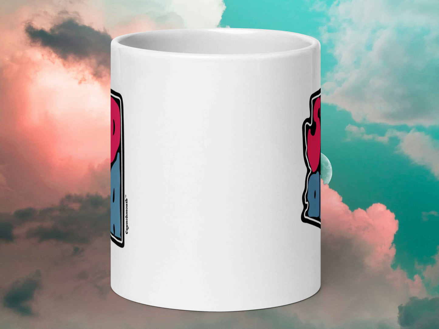 sedona arizona coffee mug, 20oz, front, cloud sky background