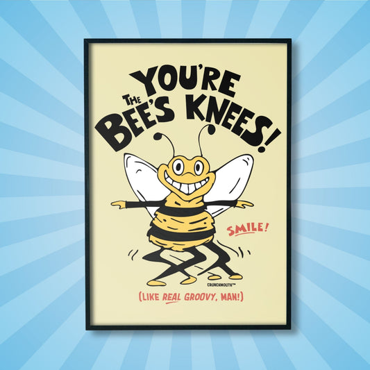 you're the bee's knees frameable wall art, sun rays design background
