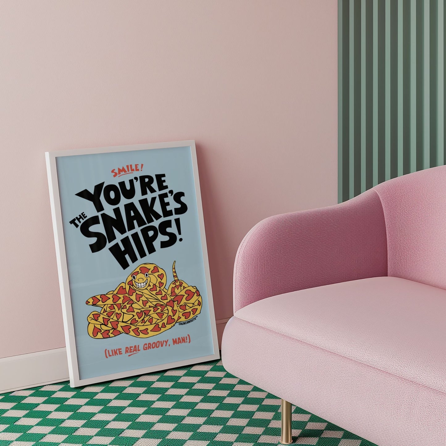 you're the snakes hips frameable wall art, displayed in context