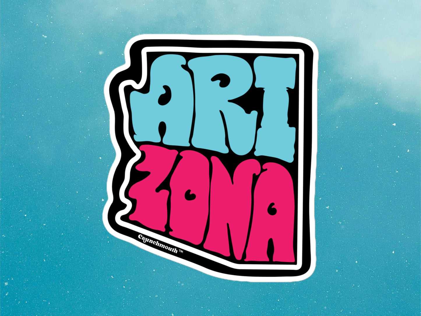 arizona sticker, blue sky background