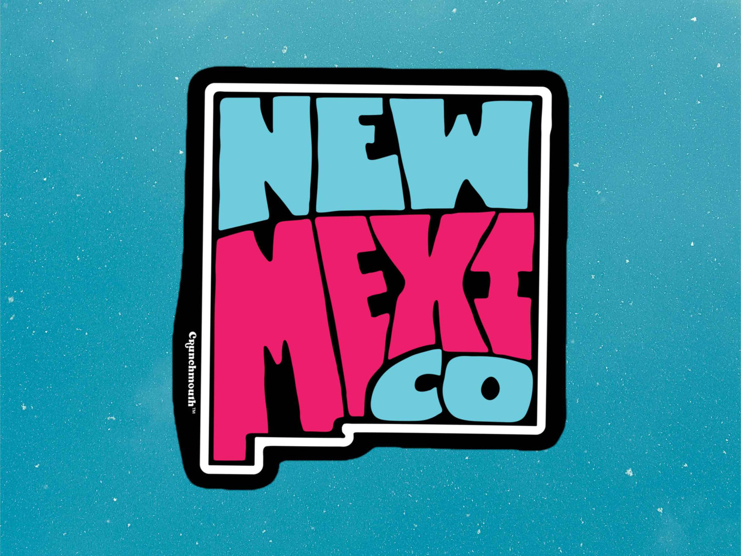 state of new mexico sticker, travel luggage stickers, blue sky background