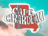 cape girardeau missouri bumper sticker, cloud sky background