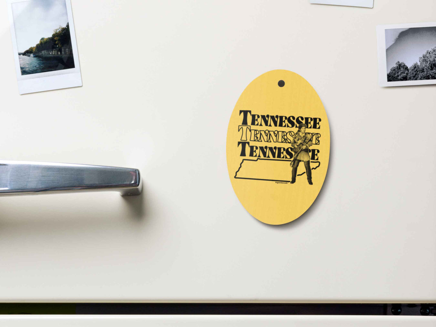 tennessee Christmas ornament, magnet displayed on metal filing cabinet