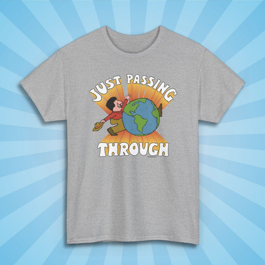 passing through tshirt, sport grey color, sun rays design background