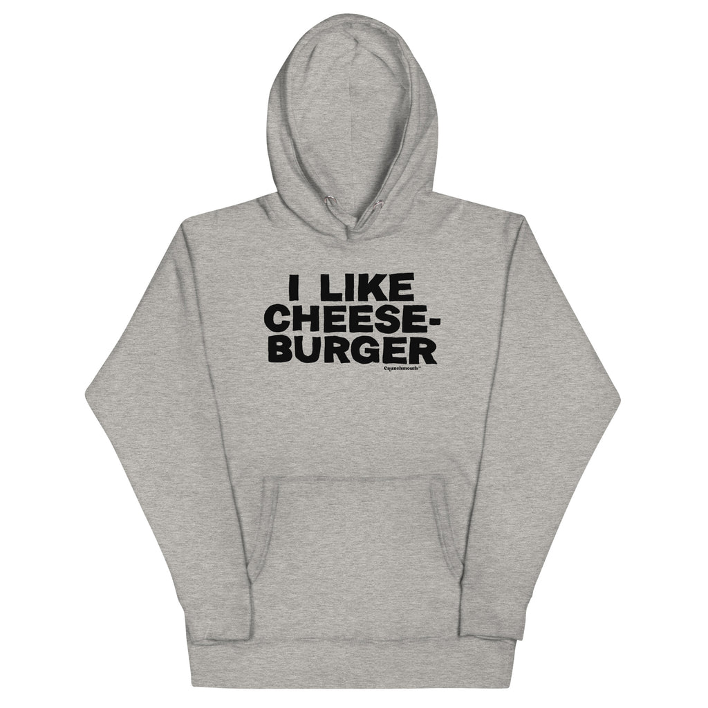 i like cheeseburger hooded sweatshirt, unisex