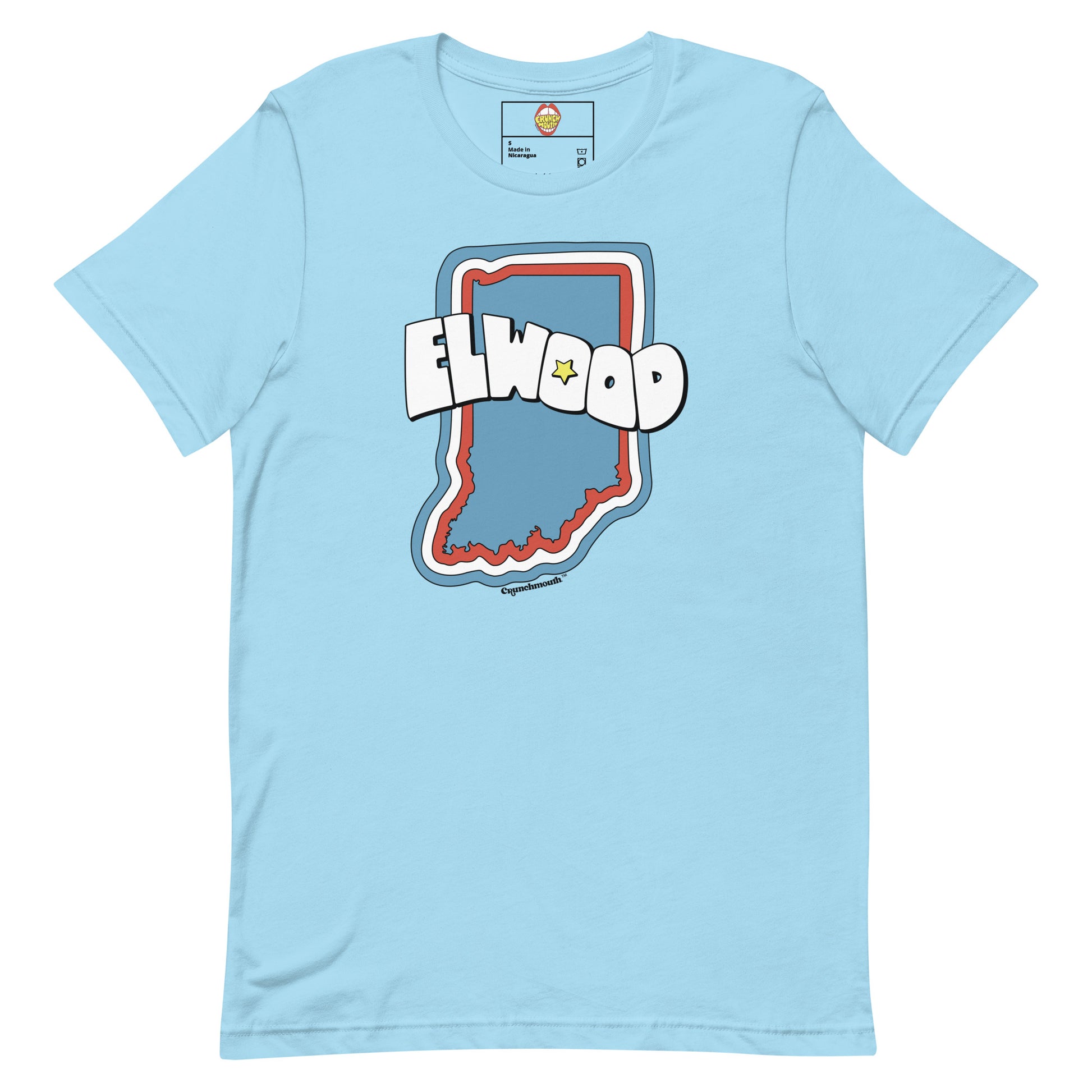 elwood indiana state map tee