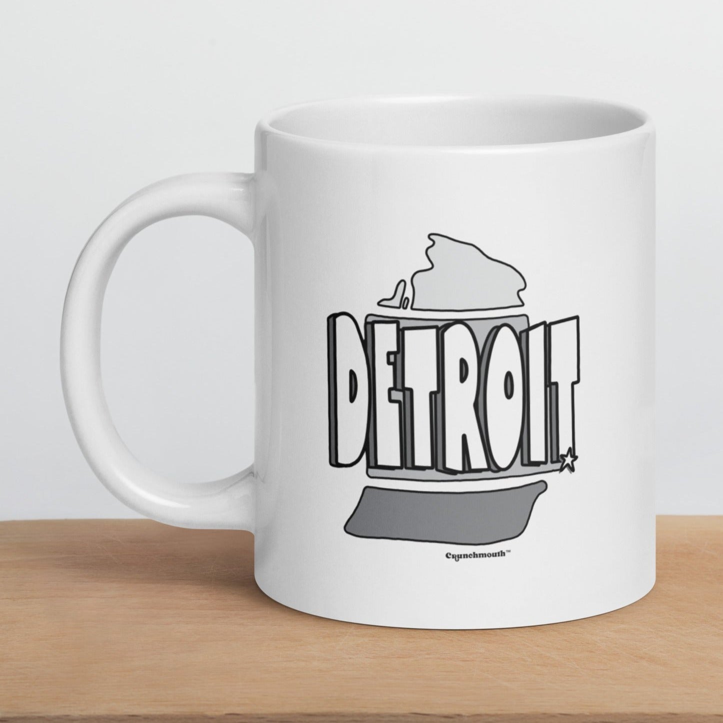 detroit michigan state outline coffee mug