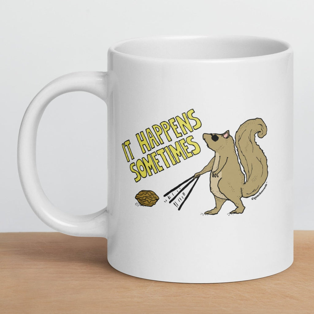 sometimes a blind squirrel finds a nut funny sayings large coffee mug