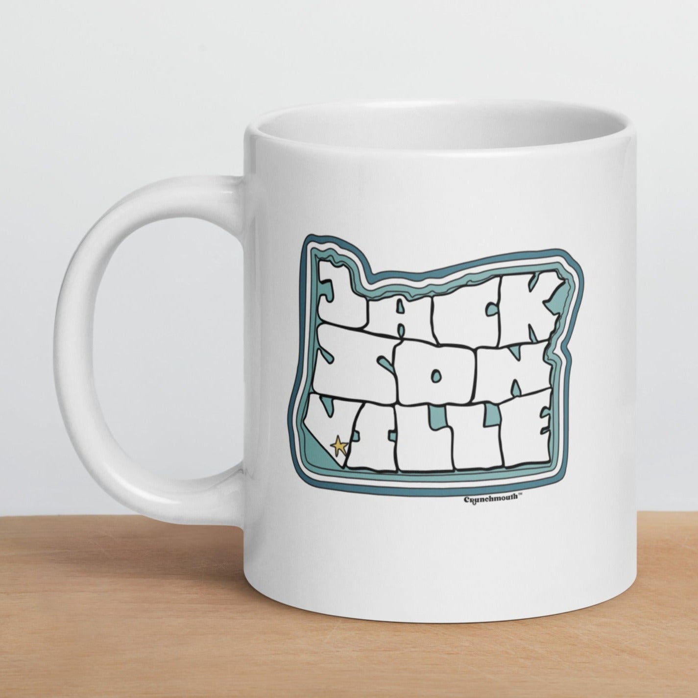 jacksonville oregon vintage style state outline design large 20 ounce mug