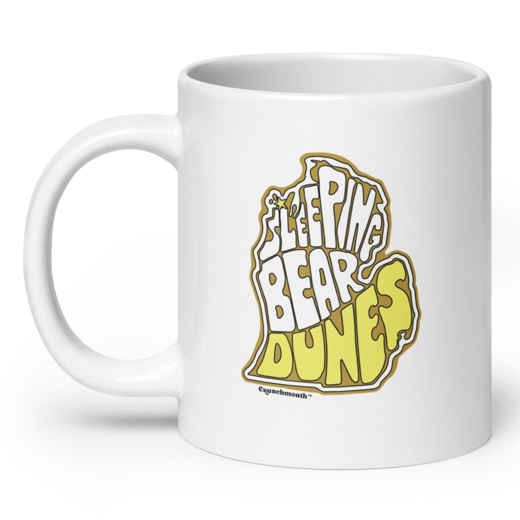 sleeping bear dunes coffee mug, angle 2