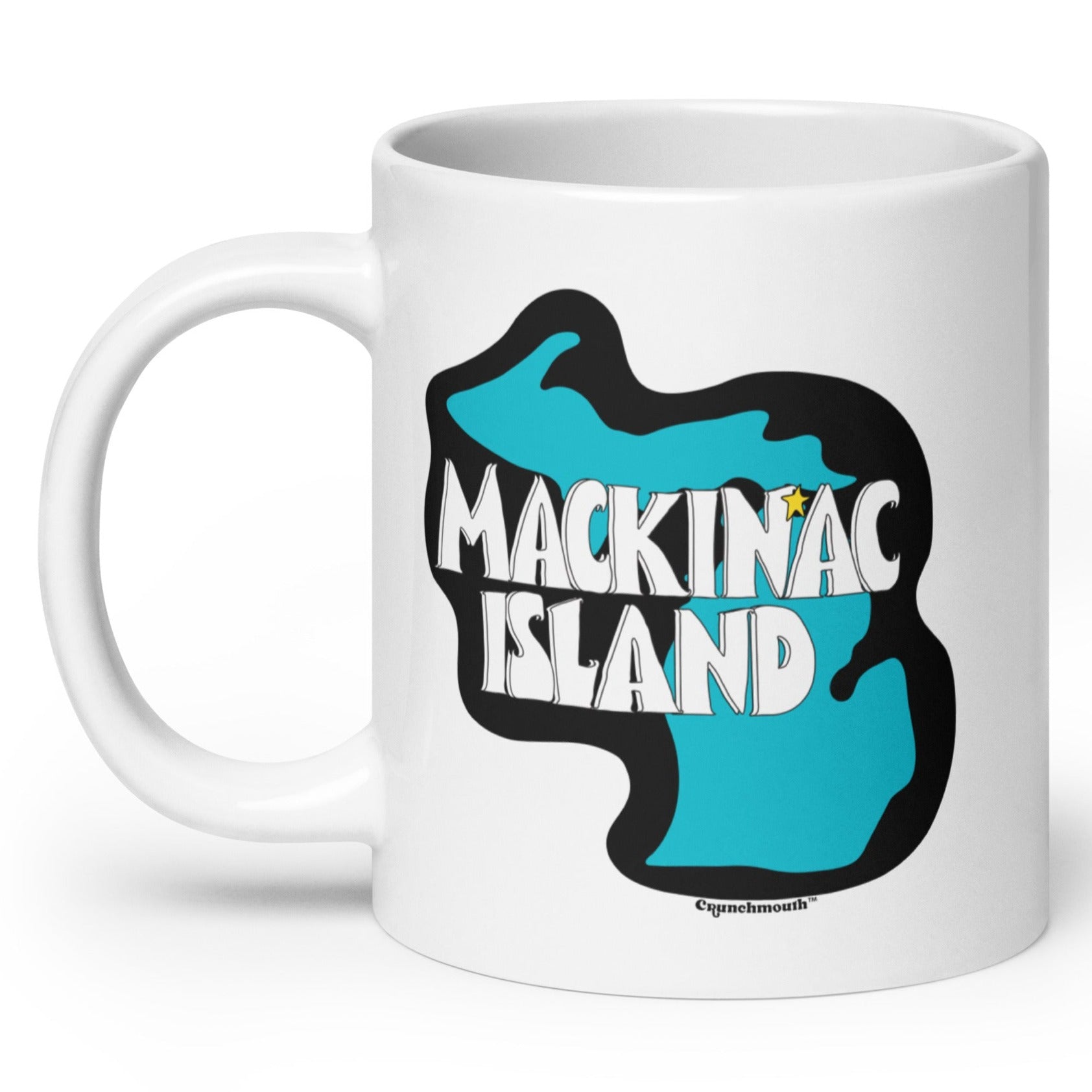 mackinac island michigan large 20 ounce coffee mug, angle 3