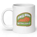daniel boone national forest kentucky coffee mug, angle 2