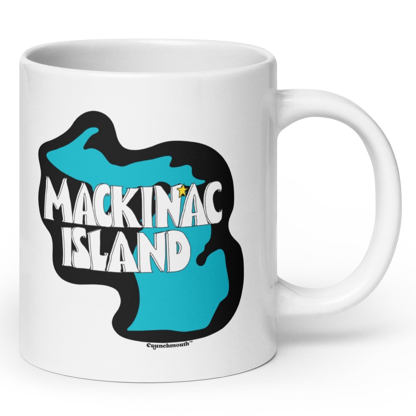 mackinac island michigan large 20 ounce coffee mug, angle 1