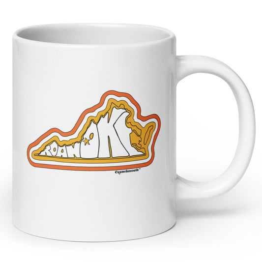 roanoke virginia coffee mug, angle 1