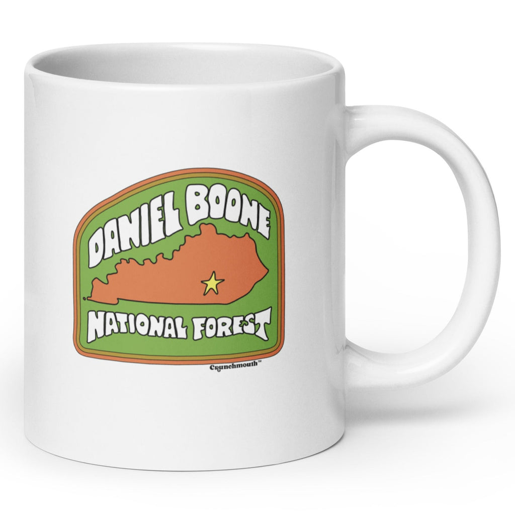 daniel boone national forest kentucky coffee mug, angle 1